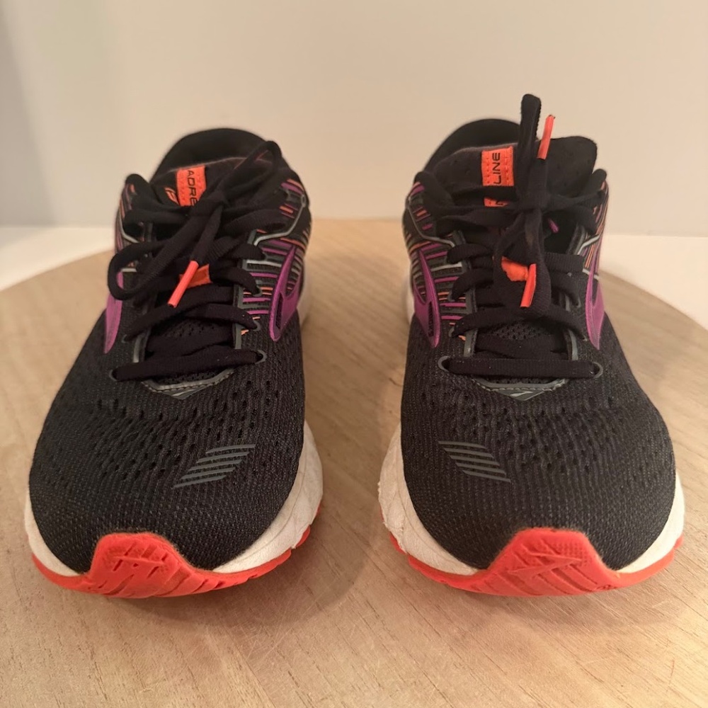 Brooks Adrenaline GTS 19 Women’s Running Shoes Size 9 – Black/Purple/Coral - Picture 2 of 7